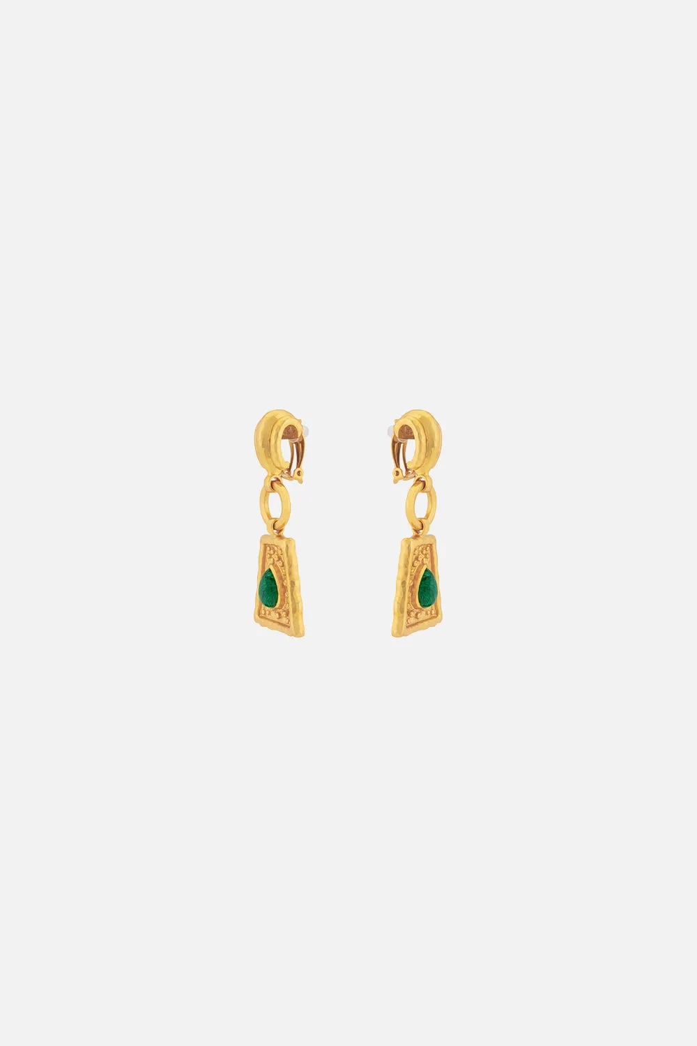 MAYAN MALACHITE EARRINGS MULTI