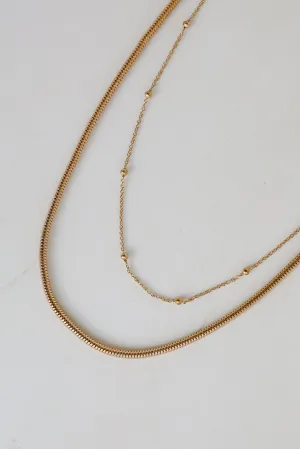 Meghan Gold Layered Chain Necklace