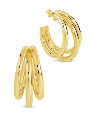 Michaela Triple Hoop Earrings