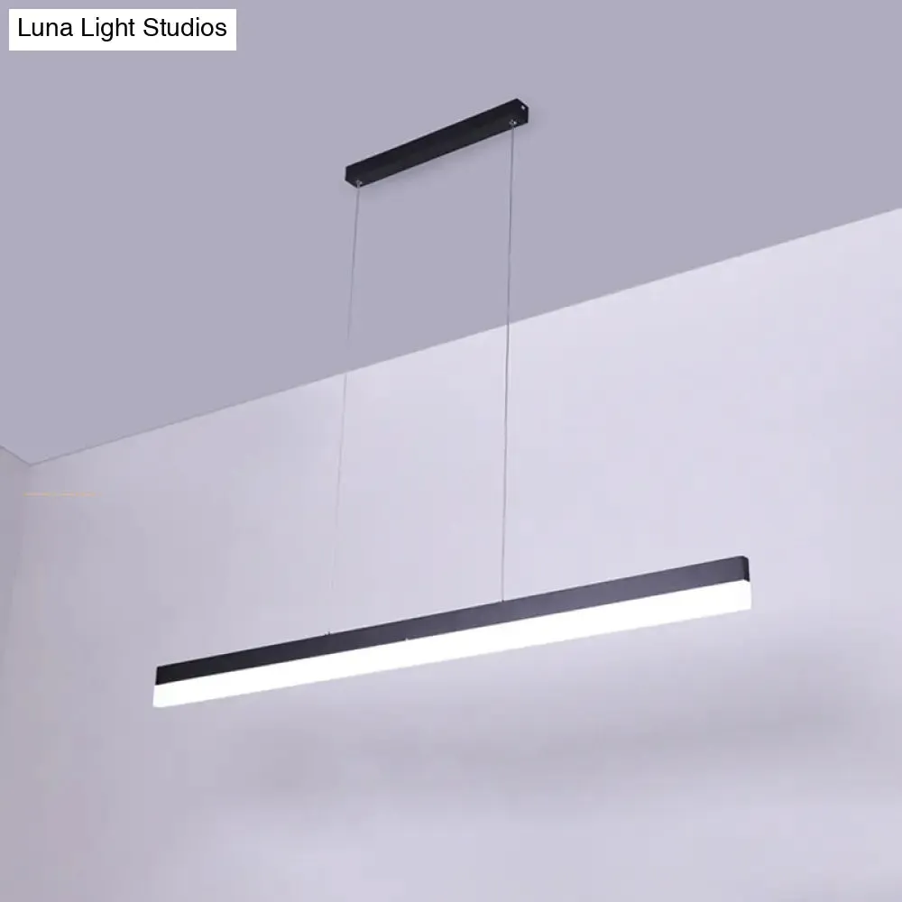 Minimalist Rectilinear Acrylic LED Pendant Light in Warm/White - Available in 3 Length Options