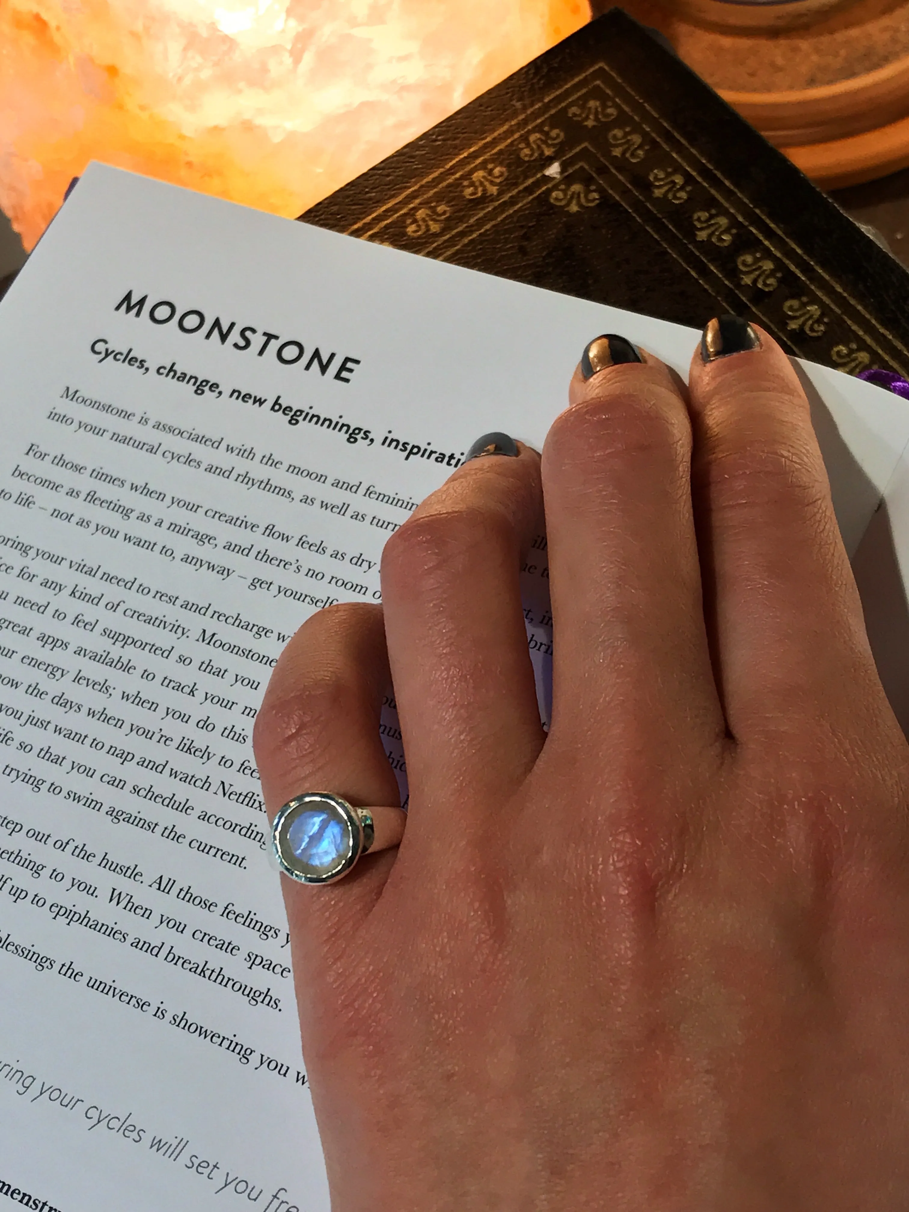 Moonstone Endora Ring - Round (US 9 & 9.5)