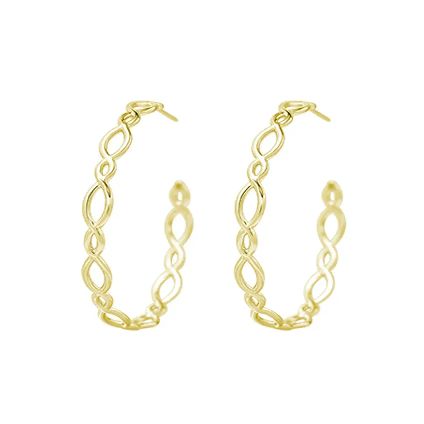 Natalie Wood - Bloom Hoop Earrings in Gold