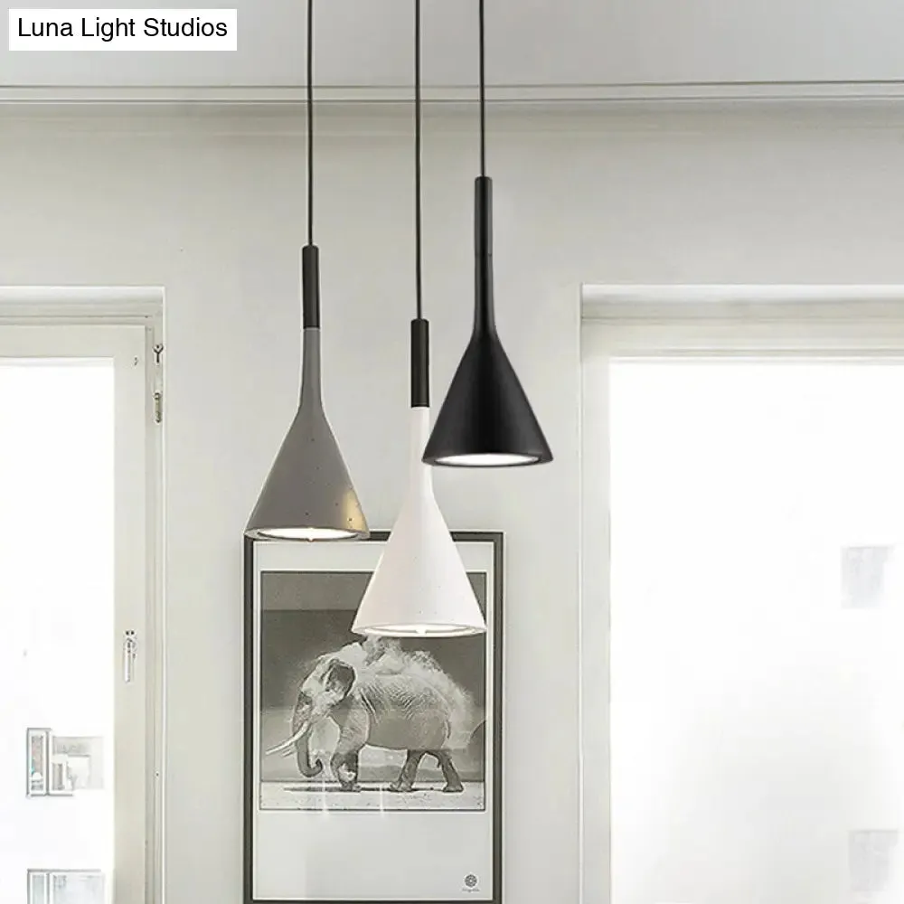 Nordic Modern Resin Tapered Hanging Light - Stylish 1-Light Restaurant Pendant Lamp