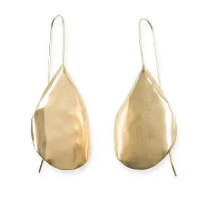 Organic Brass Drop Earrings