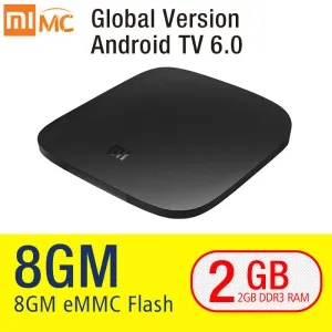 Original Xiaomi MI TV BOX 3 Smart 4K Ultra HD 2G 8G Android 6.0 Movie WIFI Google Cast Netflix Red Bull Media Player Set-top Box