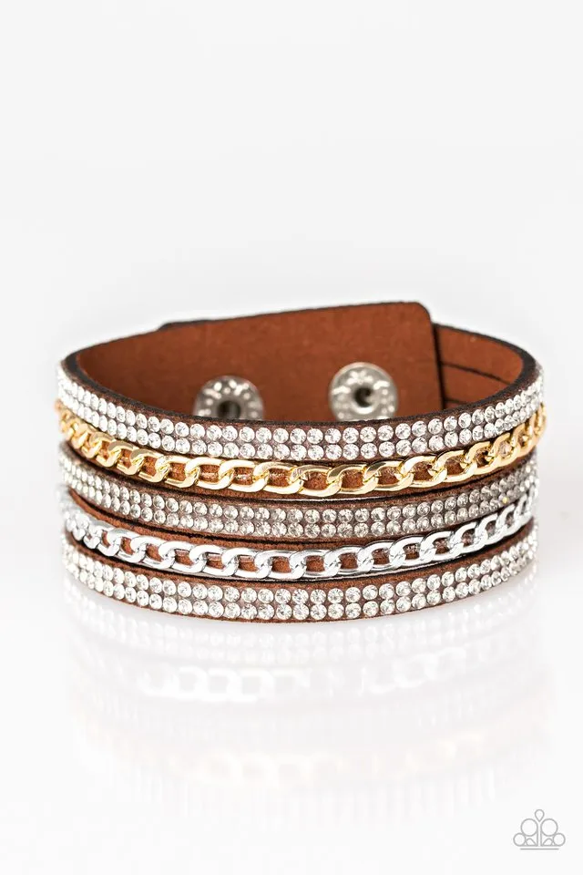 Paparazzi Bracelet ~ Fashion Fiend - Brown