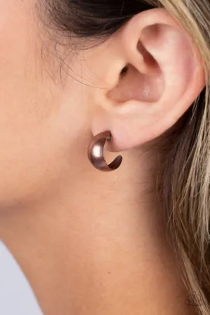 Paparazzi Earring ~ Burnished Beauty - Copper