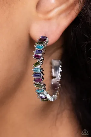 Paparazzi Earring ~ Effortless Emeralds - Multi