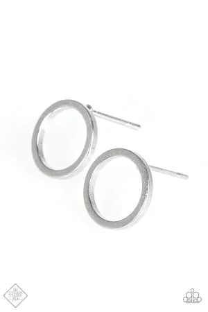 Paparazzi Earring ~ Minimal Masterpiece  - Silver