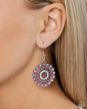 Paparazzi Earring ~ Twinkly Translation - Pink