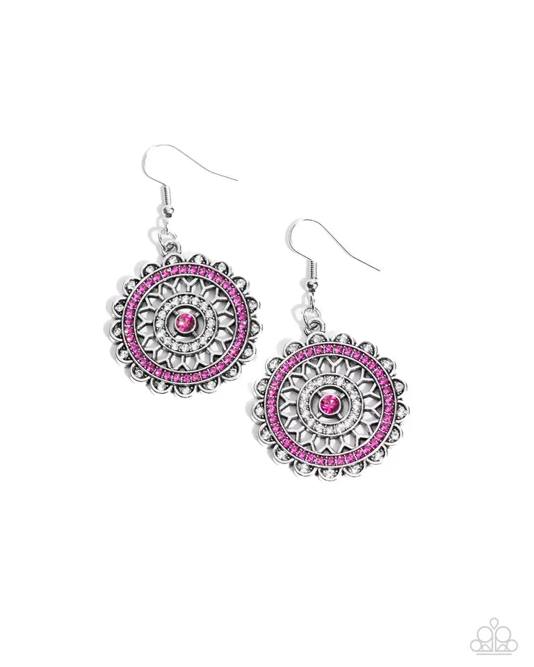 Paparazzi Earring ~ Twinkly Translation - Pink