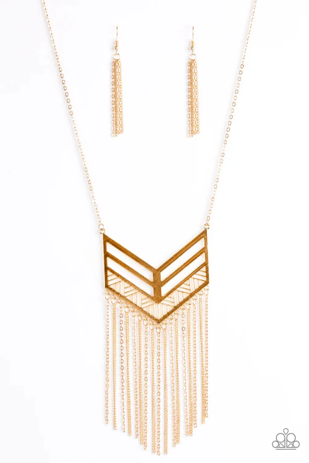 Paparazzi Necklace ~ Alpha Attitude - Gold