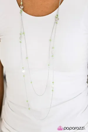 Paparazzi Necklace ~ High Tides and Good Vibes - Green