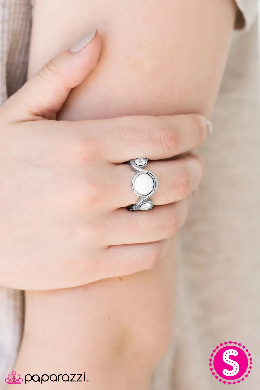 Paparazzi Ring ~ Whimsy Ways - White