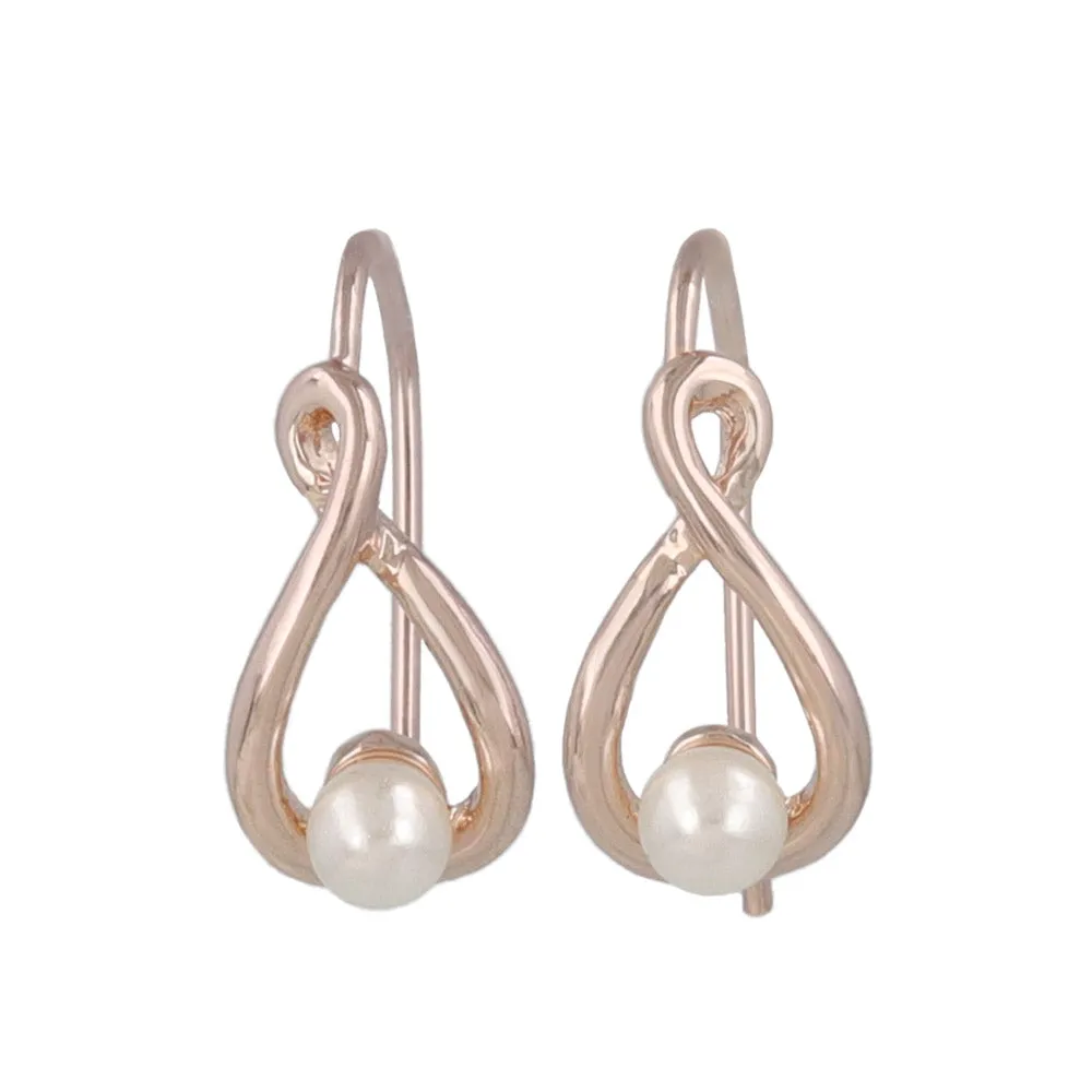 Pearl Infinity Drop Earrings