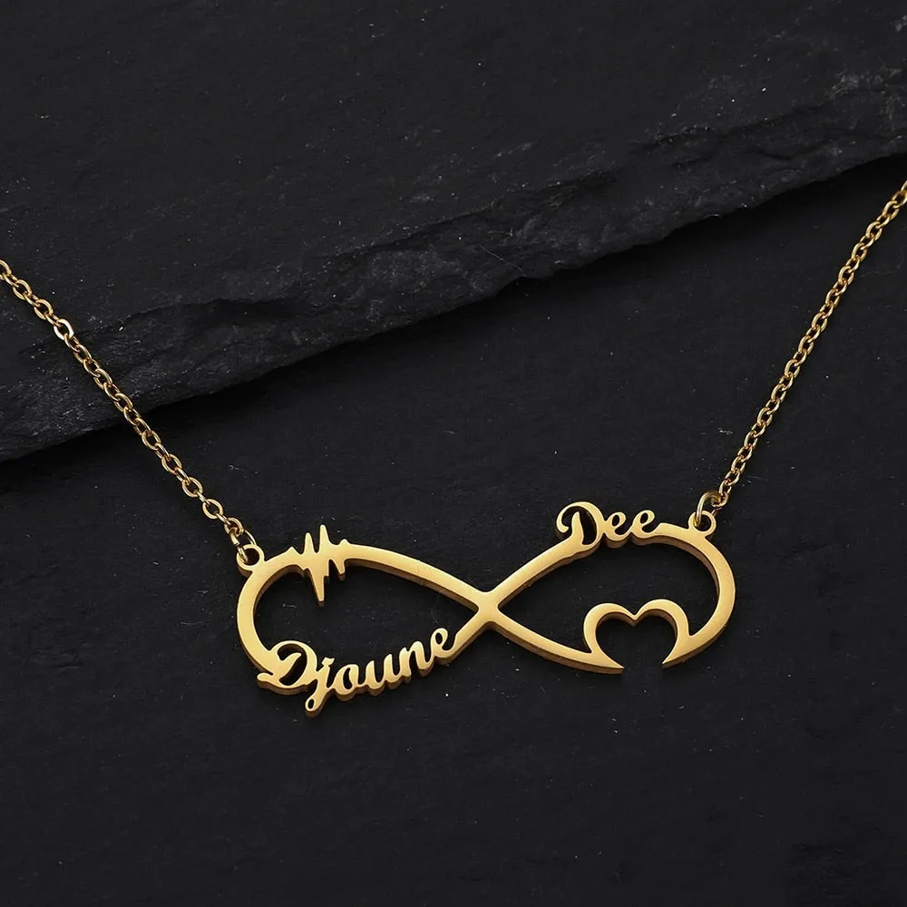 Personalized Name Necklace with a stethoscope For Women Men Gold Silver Chain Lovers