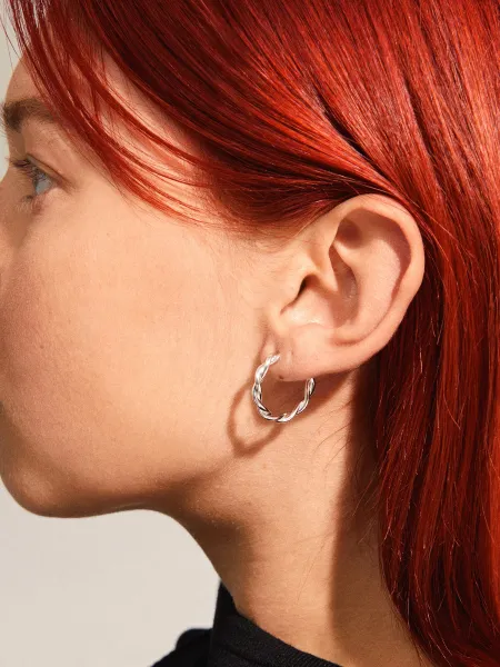 Pilgrim Naja Twisted Hoop Earring