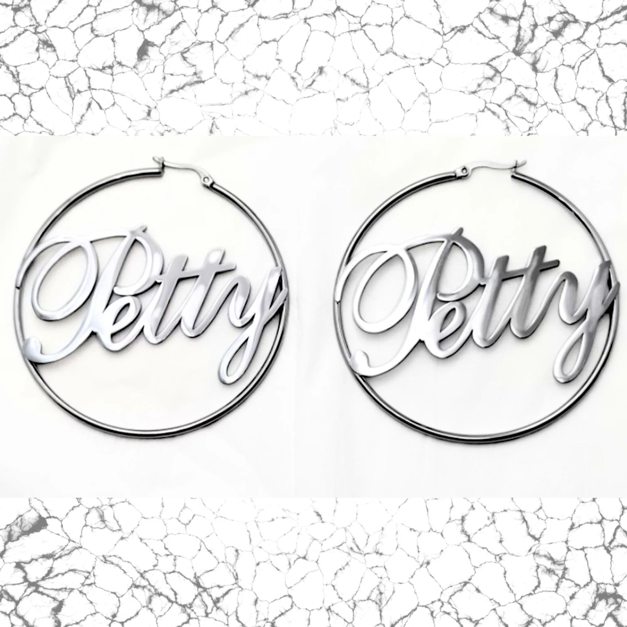 Platinum Petty Hoop Earrings