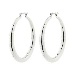 Priya Medium Silver Plated Hoops