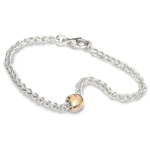 Que Sera Silver & Solid Gold Bracelet