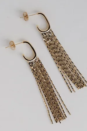 Sabrina Gold Fringe Earrings