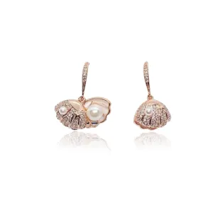 Shell Cubic Zirconia Earrings