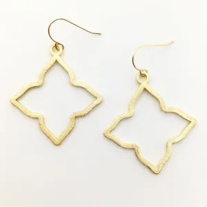 Sienna Brushed Star Earrings | Gold