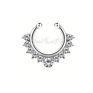 Silver Clip-On Septum Ring