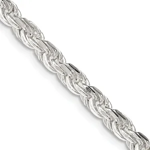 Silver Polished D.C 4.25-mm Solid Rope Chain