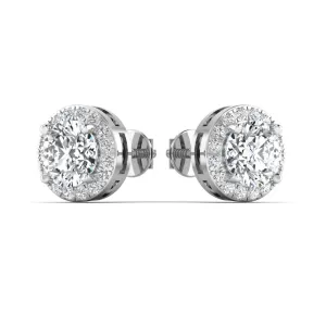 Silver Solitaire Stud Earring