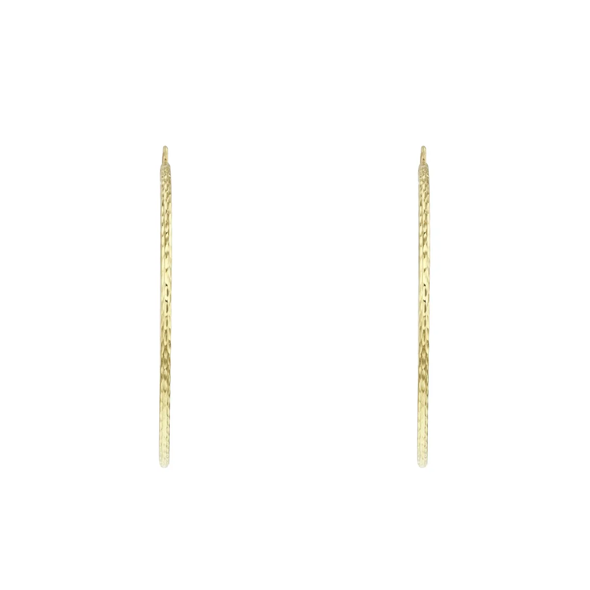 Soleil Collection 40mm Diamond Cut Hoop Earrings | 9K Solid Yellow Gold