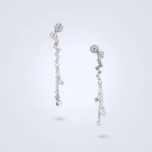 Star Trails Dangling Diamond Earrings