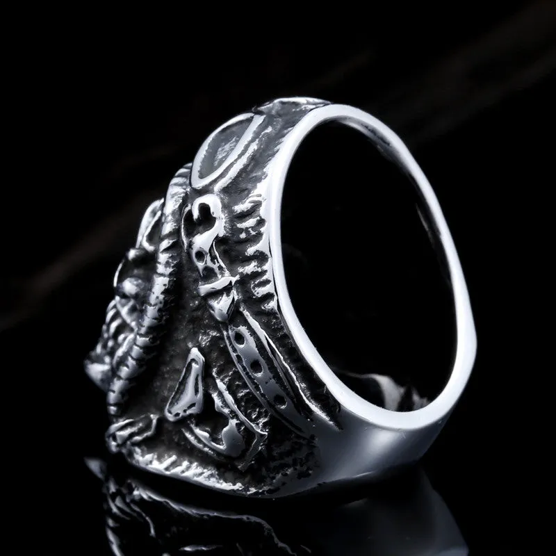 Steel soldier new style stainless steel skull astronaut ring for men unique vintage jewelry for men