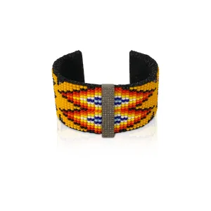 Tangerine Large Beaded Cuff