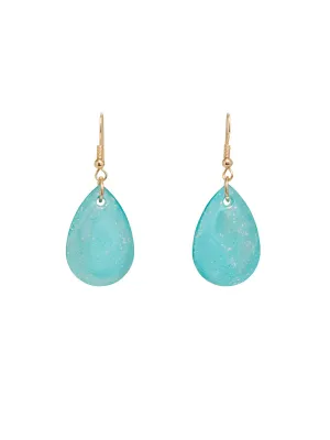 Teal Teardrop Earrings