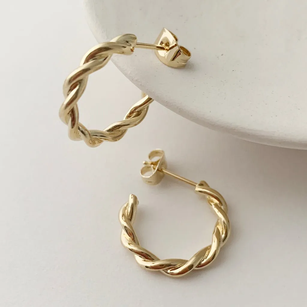 Thick Twist Hoops