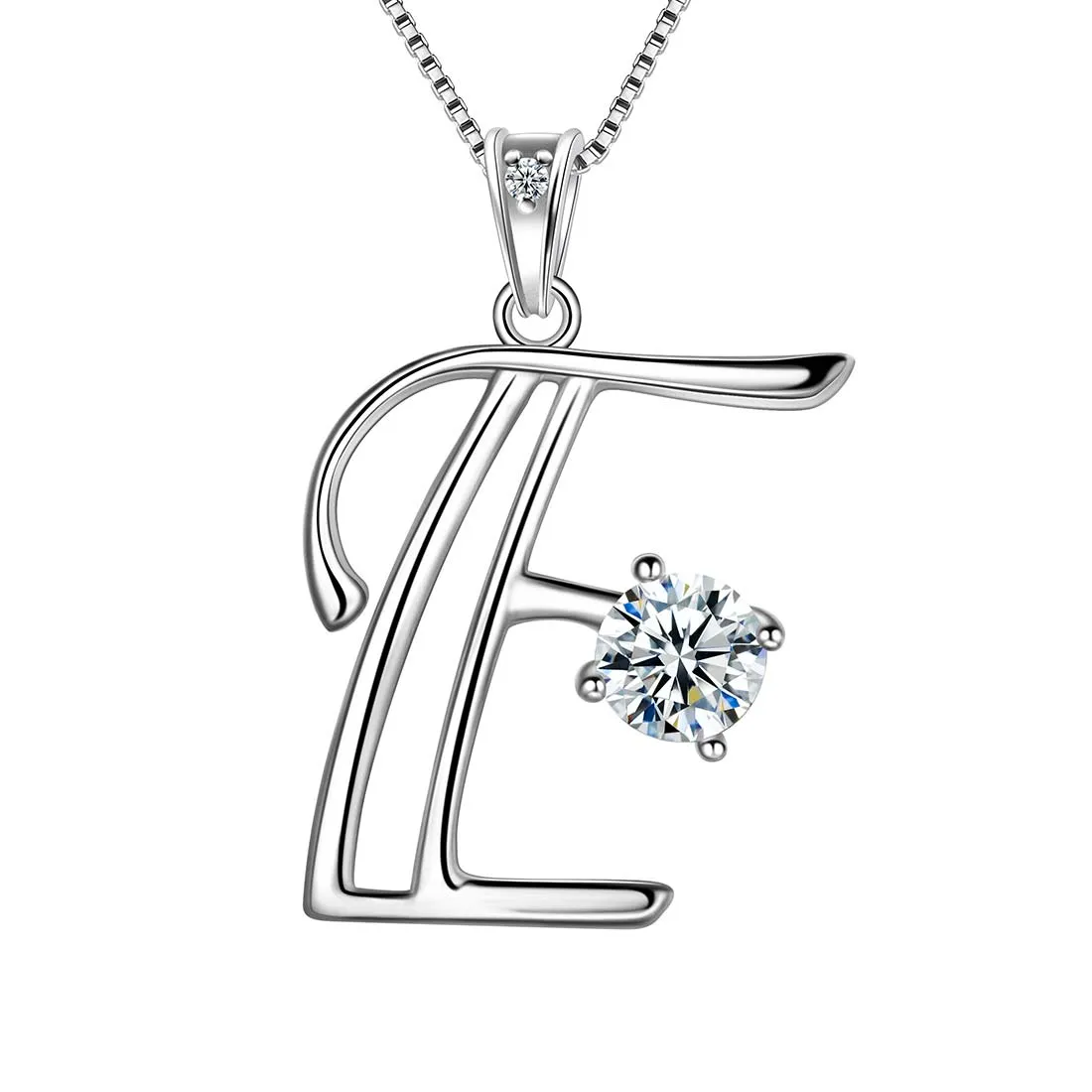 Tokyo Mart Women Initial E Letter Pendant Necklace Girl Name Jewelry Gift 925 Sterling Silver