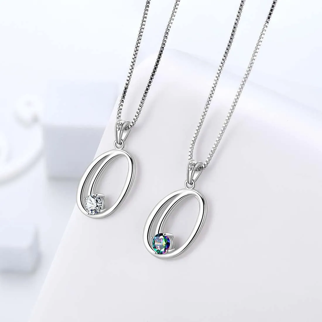 Tokyo Mart Women Initial O Letter Pendant Necklace Girl Name Jewelry Gift 925 Sterling Silver