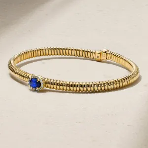 Tubogas Sapphire and Diamond Flex Bangle