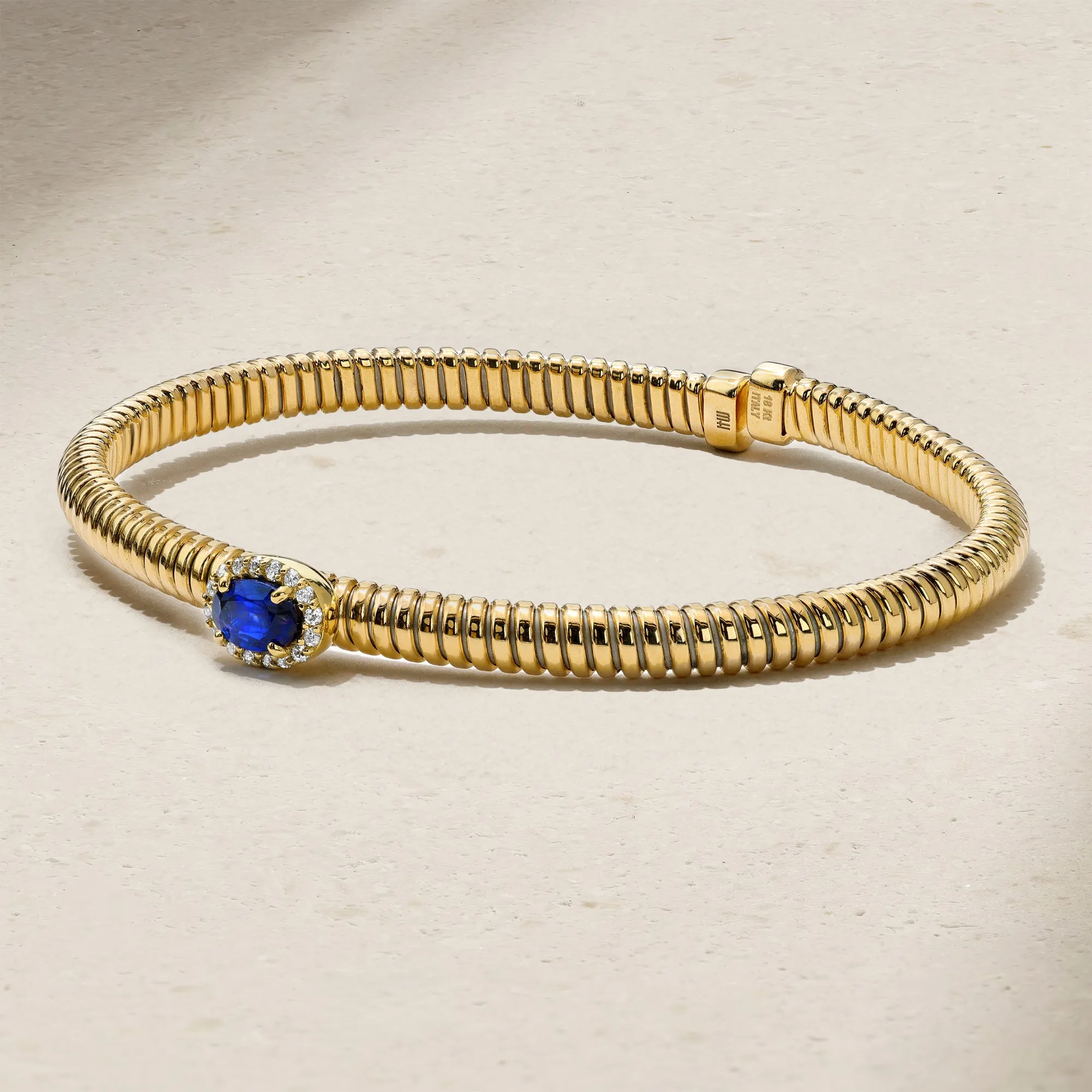 Tubogas Sapphire and Diamond Flex Bangle