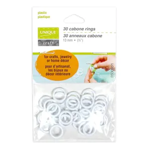 UNIQUE CRAFT ½" Cabone Rings - 30pcs.