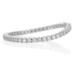 Vivid Tennis Diamond Bracelet | 18K White Gold