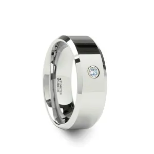 WATERFORD | Tungsten Ring Beveled Diamond