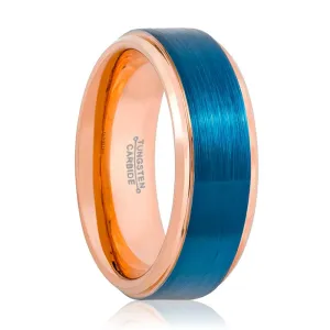 ZION | Tungsten Ring Two Tone Rose & Blue